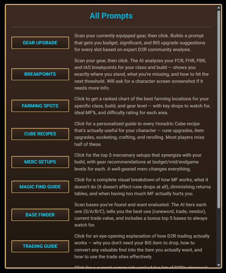 D2R All Prompts